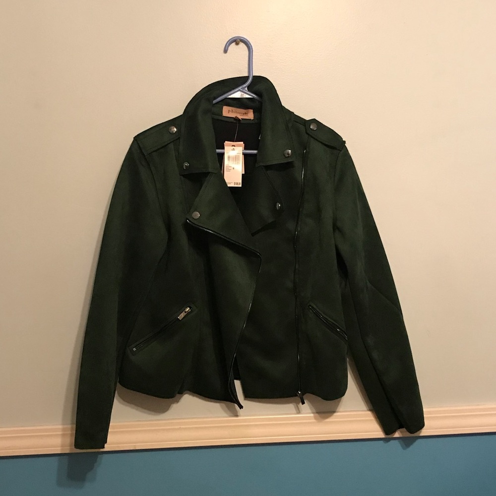 NWT Philosophy Faux Leather Motorcycle Jacket